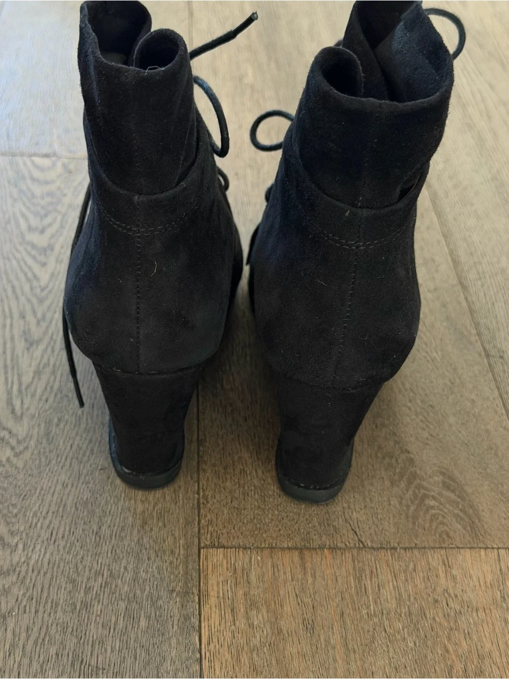 gentle souls lace up wedge bootie